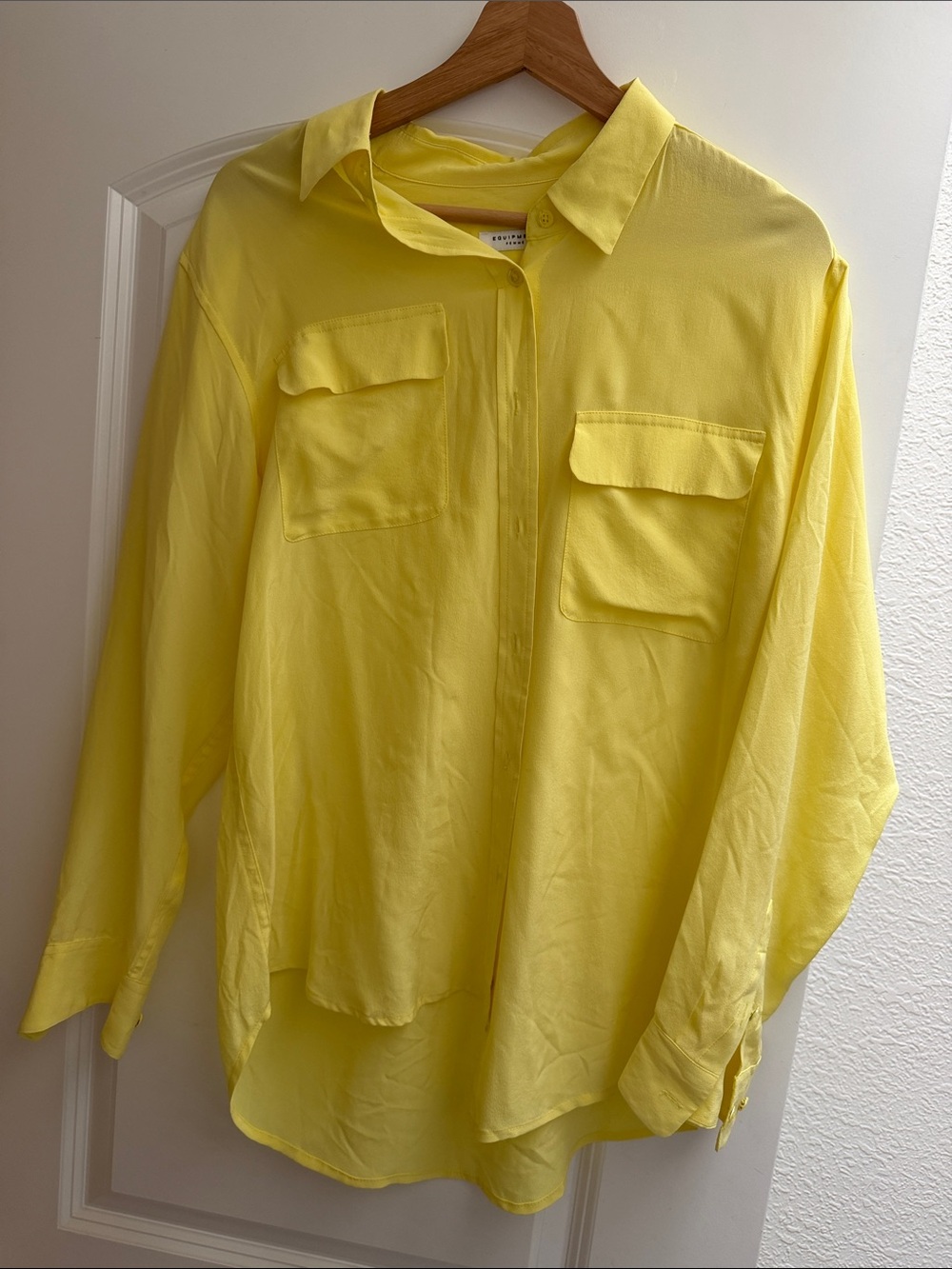 Equipment Yellow Button-Up Blouse